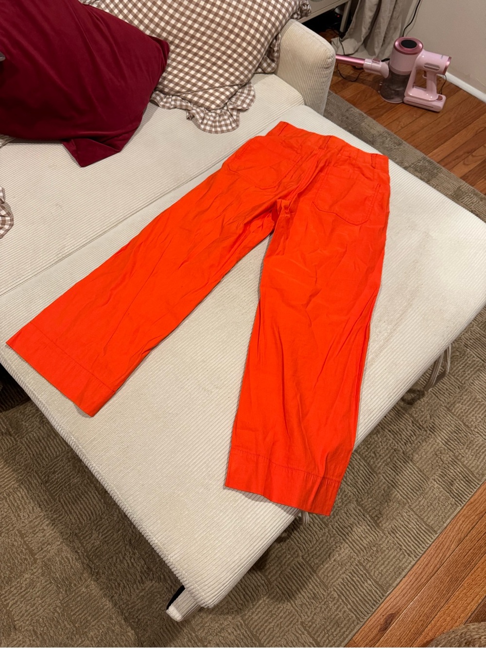 Anthropologie Maeve Bright Orange Cotton Pants
